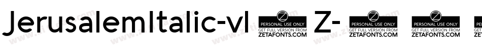JerusalemItalic-vl8Z字体转换
