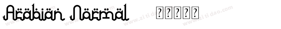 Arabian-Normal(2)字体转换