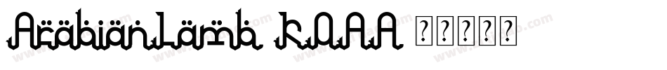 ArabianLamb-KOAA字体转换