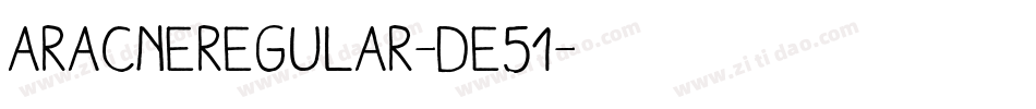 Aracneregular-DE51字体转换