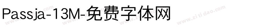 Passja-13M字体转换