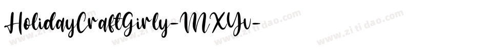 HolidayCraftGirly-MXYv字体转换