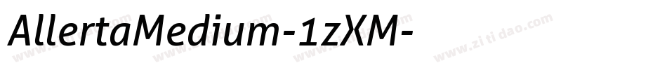 AllertaMedium-1zXM字体转换