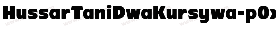 HussarTaniDwaKursywa-p0xd字体转换