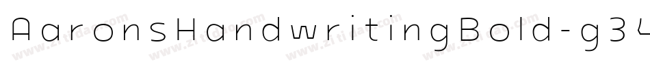 AaronsHandwritingBold-g34R字体转换