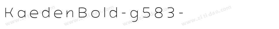 KaedenBold-g583字体转换