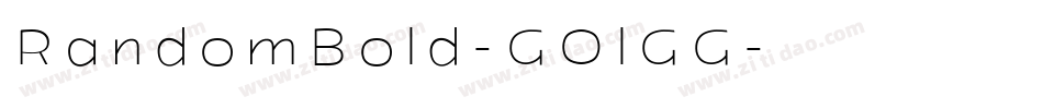 RandomBold-GOlGG字体转换