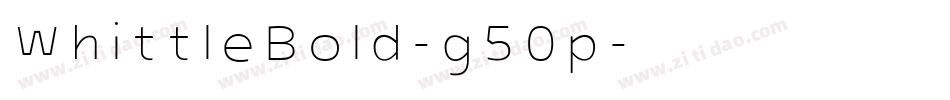 WhittleBold-g50p字体转换