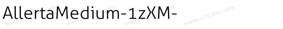 AllertaMedium-1zXM字体转换