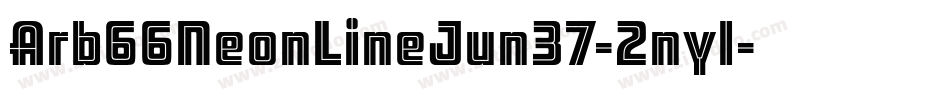 Arb66NeonLineJun37-2nyl字体转换