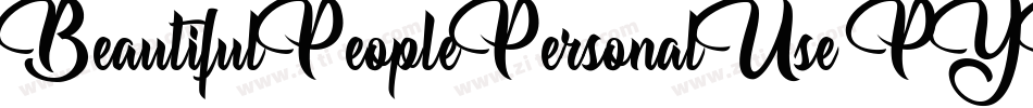 BeautifulPeoplePersonalUse-PYP2字体转换