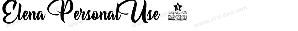 Elena-PersonalUse-2字体转换
