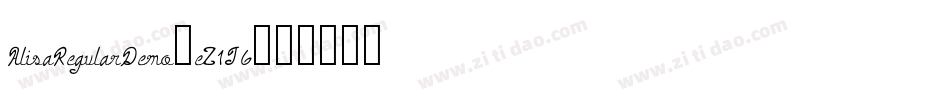 AlisaRegularDemo-eZ1J6字体转换