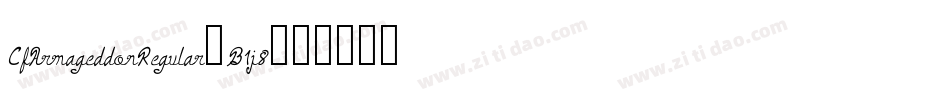 CfArmageddonRegular-B1j8字体转换