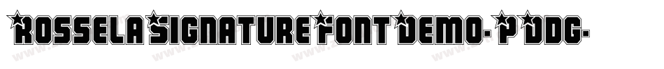 RosselaSignatureFontDemo-PDdg字体转换