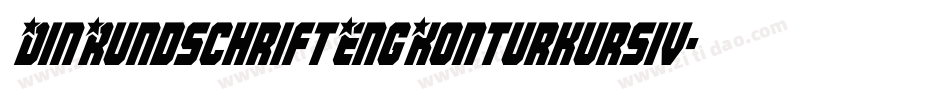 DinRundschriftEngKonturkursiv-Z8ez字体转换