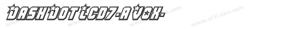 DashDotLcd7-aV0x字体转换