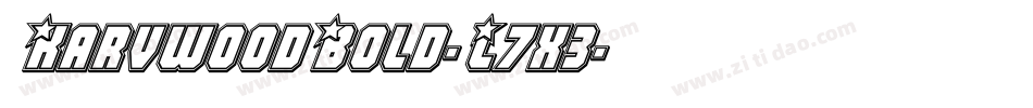 KarvwoodBold-L7x3字体转换