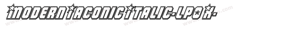 ModernIaconicItalic-lp0X字体转换