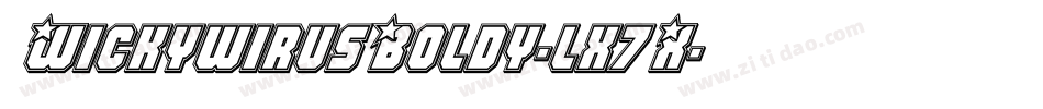 WickywirusBoldy-lx7X字体转换