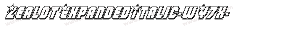ZealotExpandedItalic-wY7x字体转换