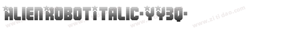 AlienRobotItalic-YY3q字体转换