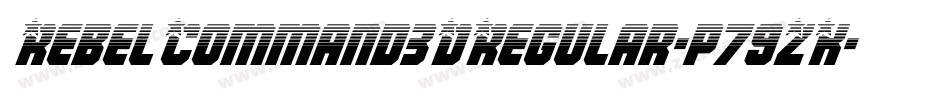 RebelCommand3DRegular-p79ZK字体转换