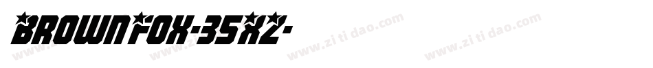 BrownFox-35XZ字体转换