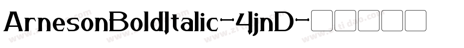 ArnesonBoldItalic-4jnD字体转换