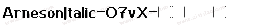 ArnesonItalic-07vX字体转换