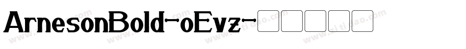 ArnesonBold-oEvz字体转换