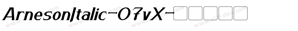 ArnesonItalic-07vX字体转换