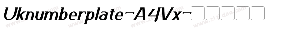 Uknumberplate-A4Vx字体转换 Uknumberplate-A4Vx字体转换