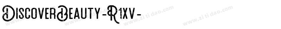 DiscoverBeauty-R1xv字体转换