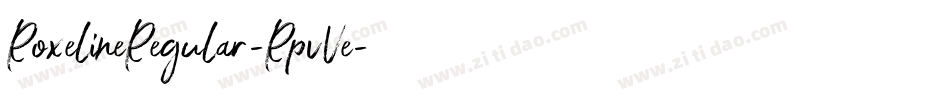 RoxelineRegular-RpvVe字体转换