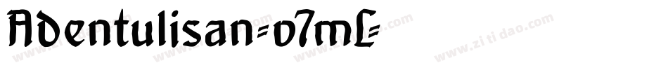 Adentulisan-v7mL字体转换