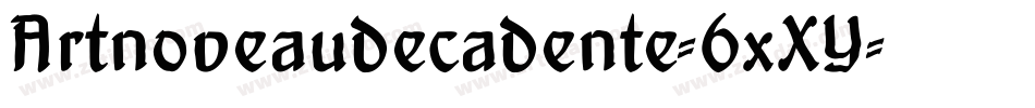 Artnoveaudecadente-6xXY字体转换