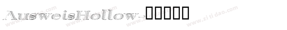 AusweisHollow字体转换