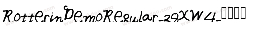 RotterinDemoRegular-z8XW4字体转换