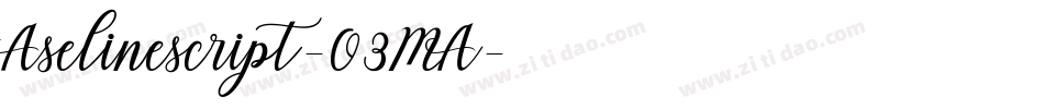 Aselinescript-O3MA字体转换