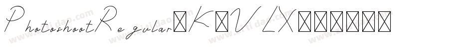PhotoshootRegular-K7VLX字体转换