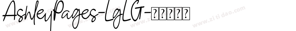 AshleyPages-LgLG字体转换