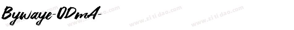 Bywaye-ODmA字体转换