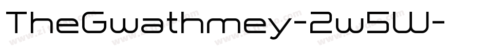 TheGwathmey-2w5W字体转换