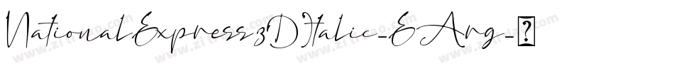 NationalExpress3DItalic-EArg字体转换