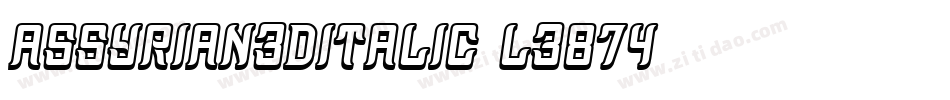 Assyrian3DItalic-L3874字体转换