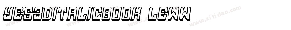 Yes3DitalicBook-lEww字体转换