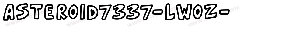 Asteroid7337-lWoZ字体转换
