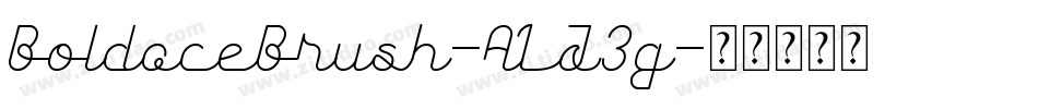 BoldaceBrush-ALJ3g字体转换