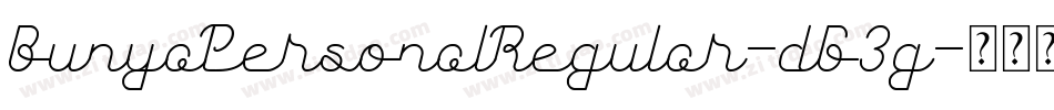 BunyaPersonalRegular-dG3g字体转换